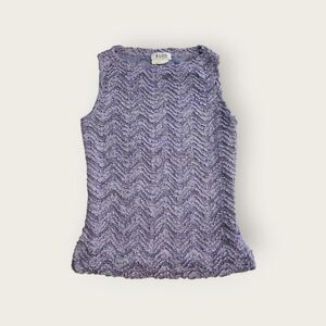 Vintage Y2k early 2000s A. Byer purple textured sleeveless tank top Size L